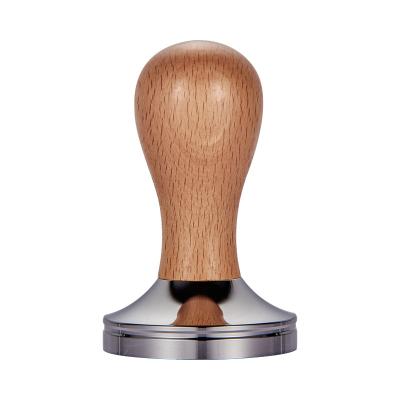 China Sustainable Factory direct Wood Coffee Tamper with Wooden Handle for Coffee Barista tools for sale