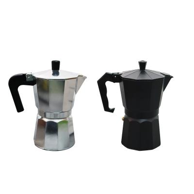 China 6 Cup Modern Custom Italian Aluminum Alloy Espresso Moka Pot Stovetop Espresso Maker Moka Pot Set Stainless Steel Coffee Mocha Pot for sale