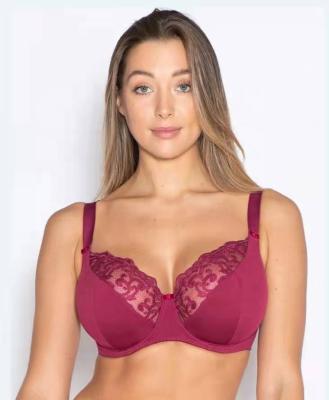 China Plus Size Women's Underwear New Arrival F G H J K Cup Breathable Bra With Big Ring Steel Ultra-thin Cup Breast for sale