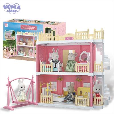 China Mini Toy Bedroom Bathroom Playset, Doll Bedroom DIY Kit Pretend Play Building Playset Toys For Kids for sale