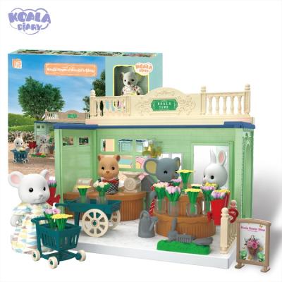 China Eco-friendly flower girl play set, miniature kit with furniture, DIY dollhouse kit for kids for sale