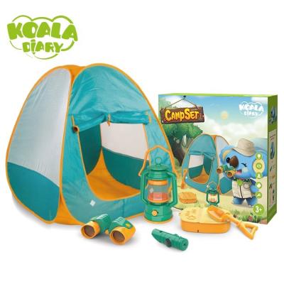 China Sports play set kids camping tent toy, play tent with camping gear toy for sale