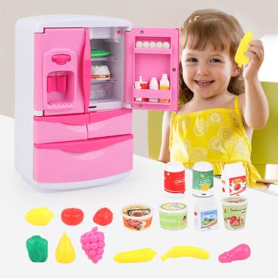 China Refrigerator Toy Pretend Play Kitchen Set, Kitchen ABS Refrigerator Appliance Toys For Toddlers for sale