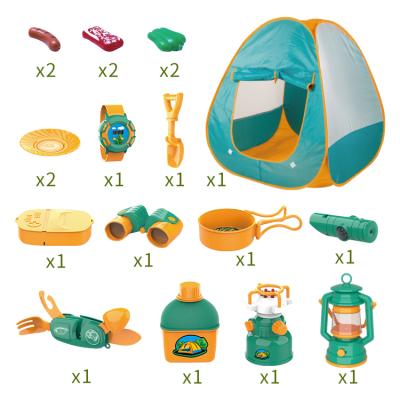 China Sports Toy Kids Play Tent, Pop Up Tent With Kids Camping Gear Set, Camping Outdoor Toys Tool Kit For Kids for sale