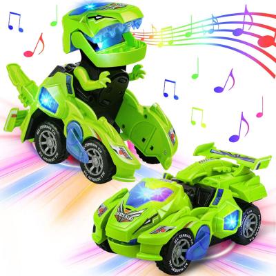 China Model Transforming Dinosaur Toys, Auto Dinosaur RC Transformation Toy with LED Light and Music, Dinosaur Car Transformation Toy for Kids for sale