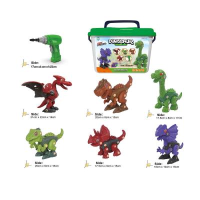 China Plastic dinosaur toys for boys, kids building toys, take apart dinosaur toys for kids for sale