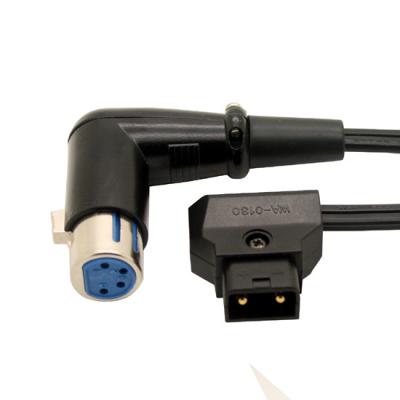 China D-tap male to right angle 4pin xlr female cable for sale