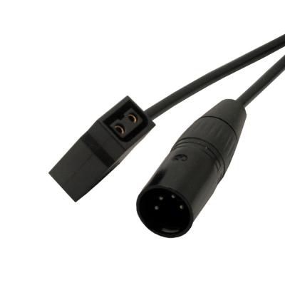 China D-tap female to 4pin xlr male cable for BMCC Anton Beaur battery for sale