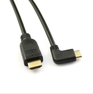 China 0.5M HDMI to Mini HDMI 1.4v right angle 90 degree cable for HDSLR video shooting for sale