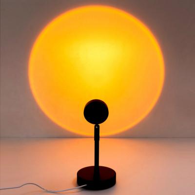 China Modern Warm Amazon LED Sunset Projection Lamp Rotating USB Rainbow Sunset Mood Light for sale