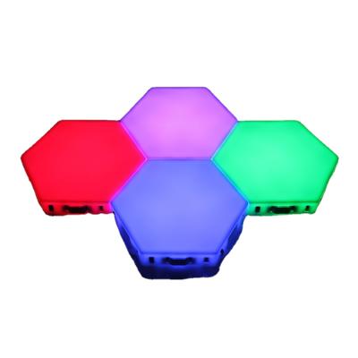 China Modern DIY Magnetic Hexagon Wallp Decoration LED Touch Sensor Quantum Honeycomb Modular Wall Lamp for sale