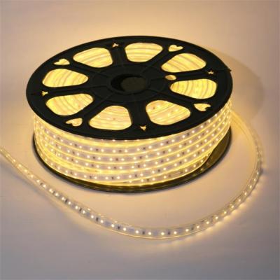 China Hotel SMD2835 5050 led cable strip 50m 100m roll led strip light AC 220v for building decoration for sale