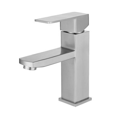 China Thermostatic Faucets 304 Stainless Steel Wash Bathroom Basin Faucet Modern Mixer Tap for sale