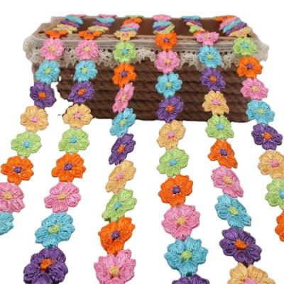 China Viable hot sale Venice lace trim DIY multi-colors lace border MH60199 wholesale polyester lace in stock for table linens for sale