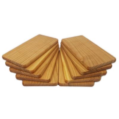 China Cheap Sustainable Small Pine Wood Serving Board Tray For Coffee Tea for sale