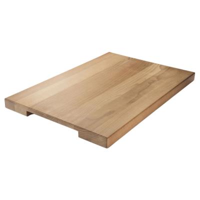 China Water Ripple Beech Wood Sustainable Solid Meat Cutting Board Wooden Cutting Plate for sale