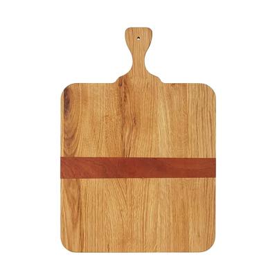 China Sustainable Factory Wholesale Solid Wood Chopper Oak Wood With Handle for sale