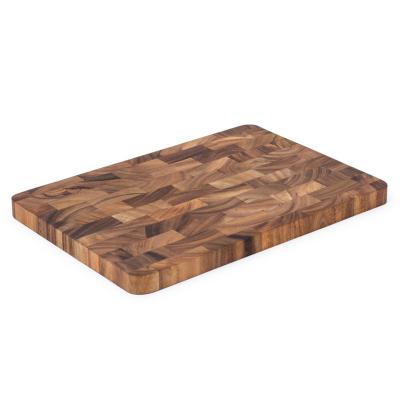 China Premium Customized Viable Size 2.5 or 3cm Thick Acacia End Grain Wood Wooden Cutting Board for sale