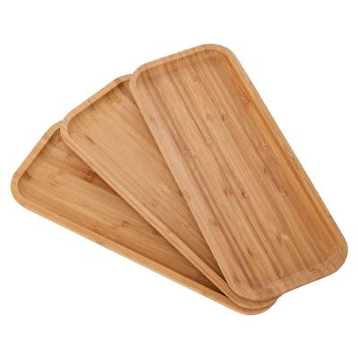 China 14inch length bamboo tea or sushi serving trays set of 3 pieces of 14*5.7*0.98 inch or customized for sale