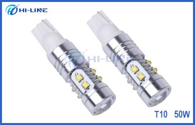 China High Power LED Car White Side Wedge Light Bulbs 50 Watt T10 LED Bulbs W5W 161 194 R3 CREE for sale