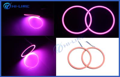 China Pink Purple COB LED Car Lights LED Angel Eye Halo Ring 80mm 100mm 120mm Auto Headlight for sale