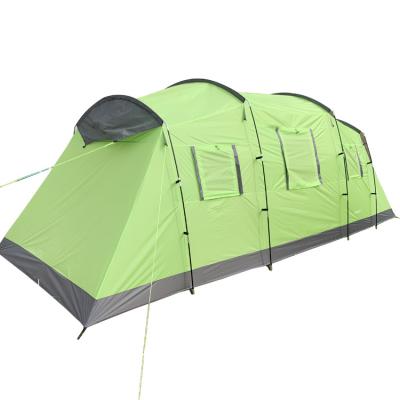 China Hot Sale Switzerland Market Best Quality 2 Bedroom Extended Type Tunnel Tent Family Waterproof Outdoor Camping Tent for sale