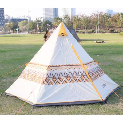 China Diagonal Tie Type Spike Pagoda Teepee Family Tent Universal Used Family Camping Tent for sale