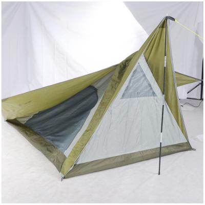 China Promotional Cheap Price One Person Tent Custom Triangle Diagonal Tying Type Backpacking Camping Outdoor Double Layer Family Tents for sale