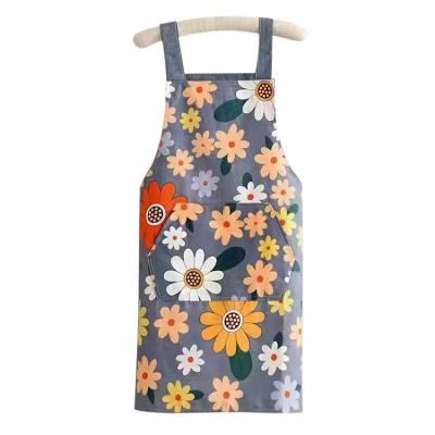 China Red Cotton Custom Designer Waiter Kitchen Cooking Gift Nail Women Dress SANITARY Apron OEM Customized Logo Time Fabric Food Pcs Labor Size for sale