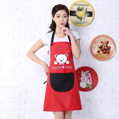 China Red Cotton Custom Designer Waiter Kitchen Cooking Gift Nail Women Dress SANITARY Apron OEM Customized Logo Time Fabric Food Pcs Labor Size for sale