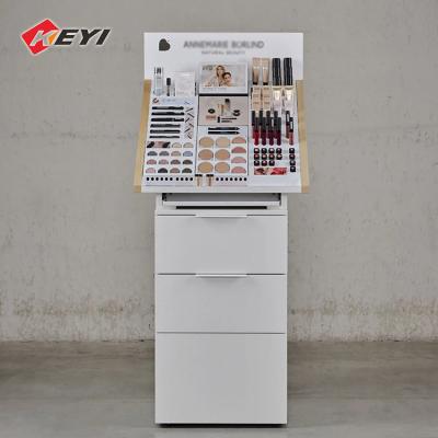 China Modern Custom Shop Cosmetics Shelves And Display Cabinets Cosmetic Store Fashion Design Makeup Store Display Cabinet for sale