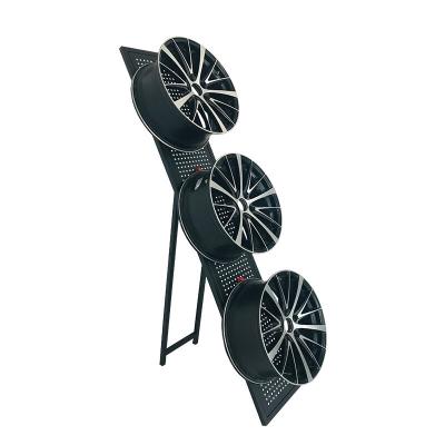 China Portable folding Wheel display rack for sale