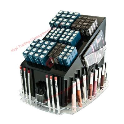 China Multi-grids Acrylic Lipstick Storage Box Cosmetic Stand Holder Clear Makeup nail polish Organizer Acrylic Display for sale