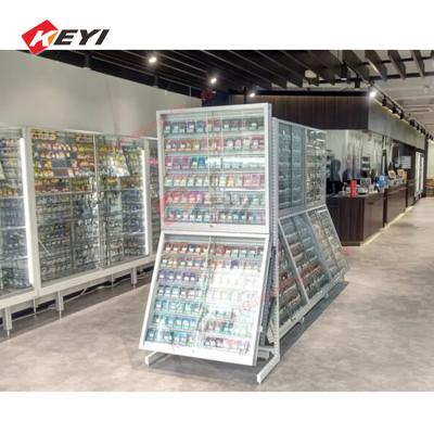 China Graded Sports Rail Card Display Case Baseball Card Display Stand Retail Wholesale Trading Card metal and acrylic Display rack for sale