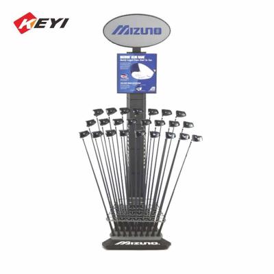 China Retail Metal Floor Stand Golf Club Display Rack With LOGO Custom for sale