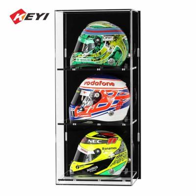 China factory custom Wall Mount Acrylic Mini Motorcycle Helmet Display Case for sale