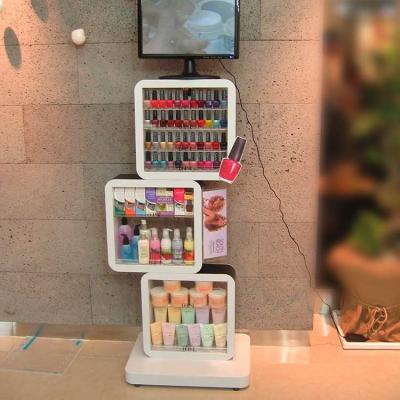 China China Factory Custom Makeup Stands Floor Standing Nail Polish Display Rack for sale