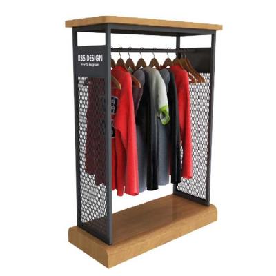 China Clothing Store Metal Display Rack Floor Apparel T-Shirt Display for sale