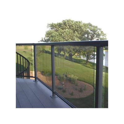 China Asian Designs Glass Safety Glass Safety Powder Coating White Aluminum Decorative Fence Railing for sale