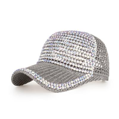 China JOINT Glitter Hats Outdoor Wholesale Bling Rhinestone Hat Sports Dad Baseball Caps Hats For Women Men With Adjustable Band for sale