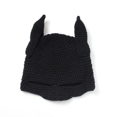 China COMMON Beanie High Quality Custom Logo Winter Ski Mask UV Protection Knitted Beanie One Hole Balaclava Hat With Ear for sale