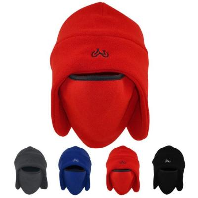 China COMMON Fleece Warm Breathable Winter Cap Fleece Face Mask Outdoor Sports Cycling Cap Cap With Mask Cap for sale