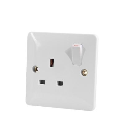 China 1gang 13A Switched Socket 1gang 13A Switched Socket 1gang 13A UK Switch Electric Wall Power Socket Switched Socket Outlet/Wall Switch/Electrical Accessories for sale