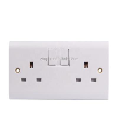 China Double 13A Switched Socket Without Light 13A Double Switched Socket Without Light UK Standard Double Switched Double Socket Outlet 250V 13A Electrical Electrical Accessories Wall Switches Electrical Sockets And Switches for sale