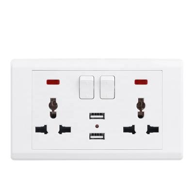 China 13A switched socket & 2pin 13A socket switched socket & 2pin Multi Socket Control Switch Socket 220v-250v 13A Electrical Wall Switches Brass Silver Alloy Contact Point BS Standard Universal Socket and for sale