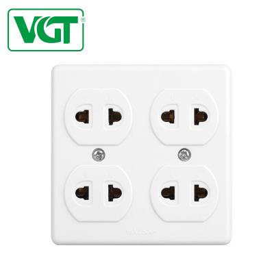 China VGT Good Quality 4 Ports Residential / General Purpose Residential / General Purpose Power Strip For 2 Pin Plugs for sale