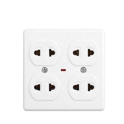 China New Edited Residential/General Purpose Residential/General Purpose Power Strip With 4 Outlet For 2 Pin Plugs With Light Southeast Country for sale