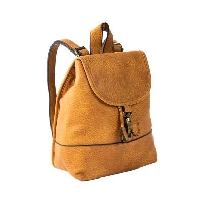 China Waterproof Wholesale Fashion High Capacity Pu Leather Shoulder Bag Casual Fashion College Travel Student Backpack for sale