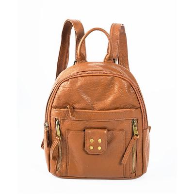 China Waterproof 2023 Fashion Wholesale Custom L ogo Womans Mini Leather Backpack Designer Women PU Backpacks for sale