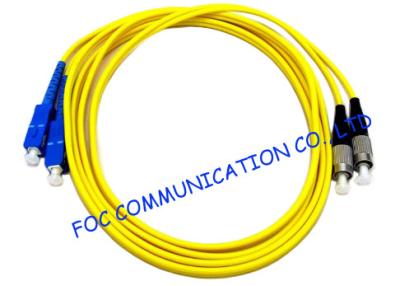 China LSZH Jacket Fiber Optic Patch Cord , 5 Meters sc fc patch cord RoHS Compliant for sale